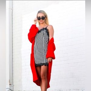 Eggie Queen of Diamonds Checkered Slip Dress XS